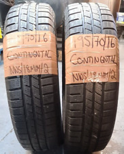 2 x 195 70 16 1957016 CONTINENTAL OLD DATED PART WORN WINTER TYRES