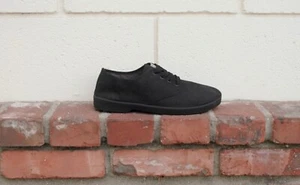 Zapatos Ska Doo Zig Zag Wino de lona negra con cordones suela de goma negra tallas 7-13 - Imagen 1 de 3