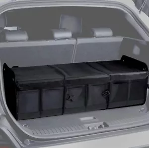 Car Trunk Organizer with Lid - Heavy-Duty Extra Large Premium Black - Picture 1 of 8
