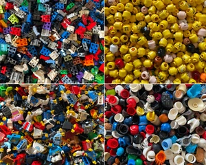 Lego Minifigures Bulk Lot (You Choose!) Heads Legs Hair Torsos Helmets Accessory - Picture 1 of 49