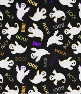 Halloween Allover Ghosts Boo Estampado Estacional Tela Algodón Patio - Imagen 1 de 2