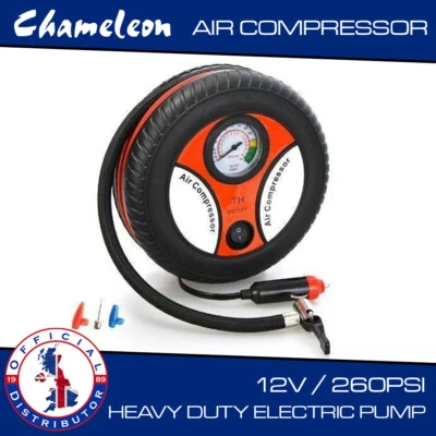 12V Air Pump Compressor Heavy Duty Powerful Car Tyre Electric Inflation 260PSI - Image 1 of 4