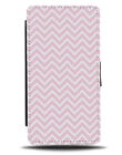White and Baby Pink Fun Stripes Flip Wallet Case Striped Pattern Design E839 