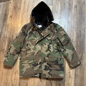Woodland Camo Lined Cold Weather Jacket Medium Regular MPI Burlington ND - Picture 1 of 19