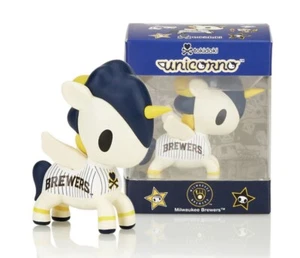 Figura de vinilo unicornio de béisbol de los Milwaukee Brewers de la MLB juguete artístico nuevo en caja - Imagen 1 de 8