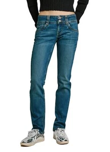 Pepe Jeans Dama Jeans SLIM JEANS MW ICONIC GEN - Slim Fit - Azul - Blue Denim - Imagen 1 de 6