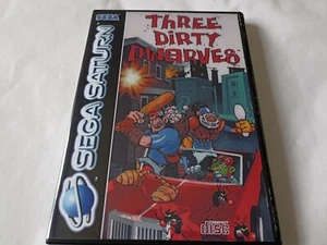 SEGA Saturn Three 3 Dirty Dwarves dvd cover and case replacement - Foto 1 di 11