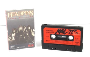 Headpins 'Line Of Fire' 1983 Polydor GEMA Paper Label CrO2 VG - Picture 1 of 3