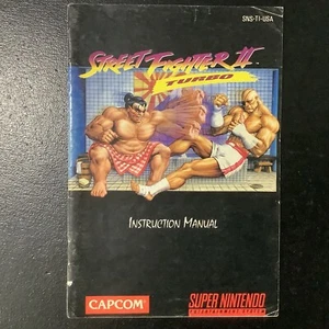 Street Fighter II Turbo SNES Super Nintendo solo manual de instrucciones - Imagen 1 de 6