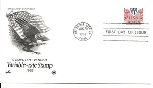 US Scott #CVP31, First Day Cover 8/20/92 Oklahoma City Single Variable - Picture 1 of 1
