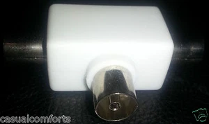 1F/2M 2 WAY TV ANTENA RF SAT.COAXIAL T/Y DIVISOR/ADAPTADOR 1x HEMBRA A 2x HOMBRE - Imagen 1 de 4