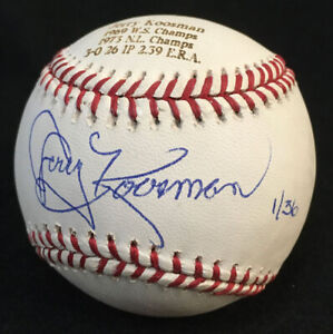 Jerry Koosman Single Signed Autographed Baseball w/ Stats 1/36 Holo 1969 NY Mets