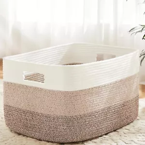 Blanket Basket,Rectangle Woven Baskets for Storage,100L Laundry Basket - Picture 1 of 7