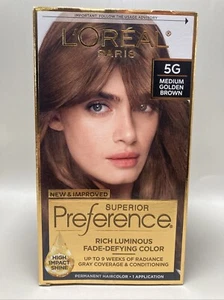 Loreal Paris Preference Permanent Hair Color 5G Medium Golden Brown 1 Pack - Picture 1 of 6