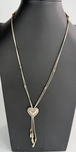 Sterling Silver 925 CJC Carlisle Jewelry Puffy Heart Necklace 8 Grams - Picture 1 of 9
