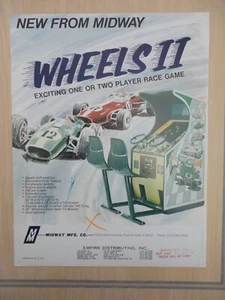 Wheels II  Driving Arcade Game Machine Flyer Original Midway D - Bild 1 von 1