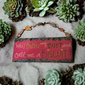 BUTTER MY BUTT WALL DECOR, RUSTIC, Cottage, GRANDMA CORE - Picture 1 of 2