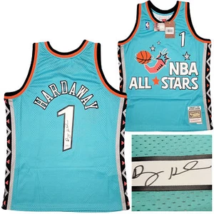 MAGIC ANFERNEE HARDAWAY AUTO TEAL M&N ALL STAR GAME FEB 11,1996 JERSEY L PSA/DNA - Picture 1 of 10