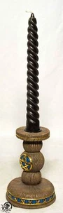 Candlestick Gothic Candle Holder Nemesis Now Kerzenhalter Holz Pentagramm 2514 - Bild 1 von 4