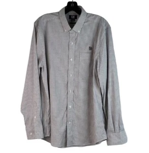 Cutter & Buck Men's Long Sleeve Gray White Stripe Button Down Chiefs Shirt Med - Picture 1 of 6