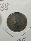 1868 Indian Head Cent Choice Extremely Fine XF + Moneta Low Mintage Pełna „Liberty”
