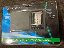 Acoustix AM/FM TV1 TV2 Radio Model R-313 in package