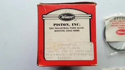 KIT DE PISTÃO WISECO 380P2 380M07050 .50MM SUZUKI DS250 TM250 TS250 NOVO - Imagem 1 de 4