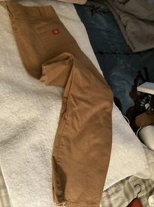 Dickies Carpenter Jeans Men's Size 44x30 Brown Duck Fabric Work - Picture 1 of 3