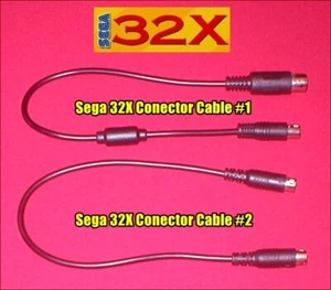 Sega 32X Link Mixing Connector Cable Set for Sega Genesis 1 & 2 System NEW - Picture 1 of 5