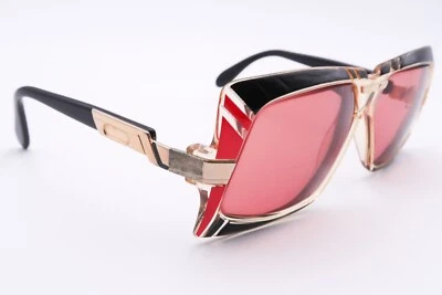 Cazal Vintage 869 Sunglasses FRAMES Gold Black Red 1980s Hip Hop D240 - Image 1 of 4