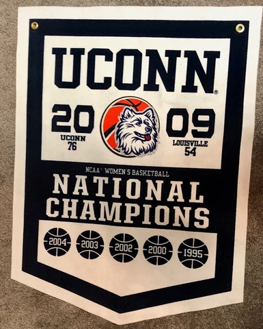 UConn Huskies National Championship Basketball Banner Cover