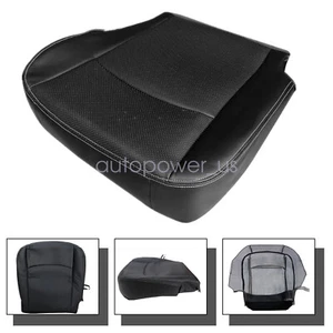 For 2013-2018 Dodge Ram 1500 Laramie Driver Bottom Leather Seat Cover Black - Picture 1 of 15