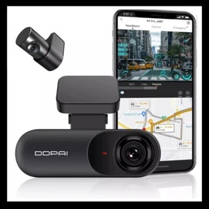 DDPAI 2.5K Dual Car Dash Cam Front and Rear 1600P+1080P Built-in WiFi GPS G-Sens - Picture 1 of 5