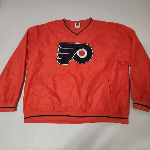 Philadelphia Flyers Pullover Jacket Adult XL Orange Black NHL Hockey Cover