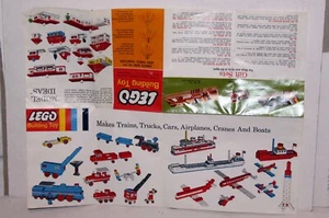 vintage LEGO building kits sheet, trains, trucks, airplanes, boats - Picture 1 of 2