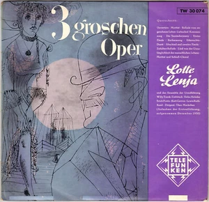 LOTTE LENJA "3 GROSCHEN OPER" 25 cm 1954 TELEFUNKEN TW 30074 - Picture 1 of 3