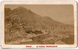 Cdv.Algérie.Oran.Le Djébel Mourdjajo.Pano.Photo originale albuminée.1886.Algeria - Picture 1 of 2