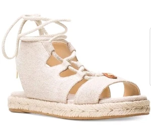 Sandalias alpargatas gladiador con cordones Michael Kors McKenna para mujer, talla 6 M - Imagen 1 de 16
