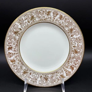 1980er Wedgwood Gold Florentiner 8-1/8" Salatteller Drachen weiß England W4219 - Bild 1 von 4