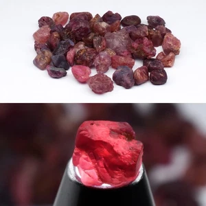 π 96.83ct 49pcs Lot Rough Natural Multi Color Spinel - Myanmar Gemstone - Picture 1 of 6