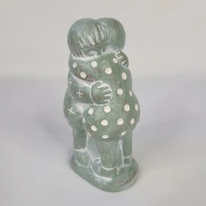 Vtg 1999 Isabel Bloom HUGS Sculpture Signed Blue Gray Resin Figurine Art 4.5" - Picture 1 of 9
