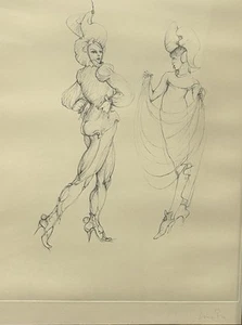 Leonor Fini zwei Damen im Kostüm signiert/nummeriert (EA) Radierung - Bild 1 von 8