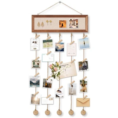 Marcos de Fotos Collage Decoración de Pared, Colgante Multi Expositor de Fotos con Boletín... Foto 1 de 4