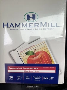 Hammermill Proposal and Presentations Gloss Bond 8.5x11 20ct INKJET -Photo Paper - Picture 1 of 2