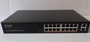 Vimin 16-Port Gigabit Ethernet Switch with 2 Uplink 1000Mbps Ports, 18-Port  - Picture 1 of 4