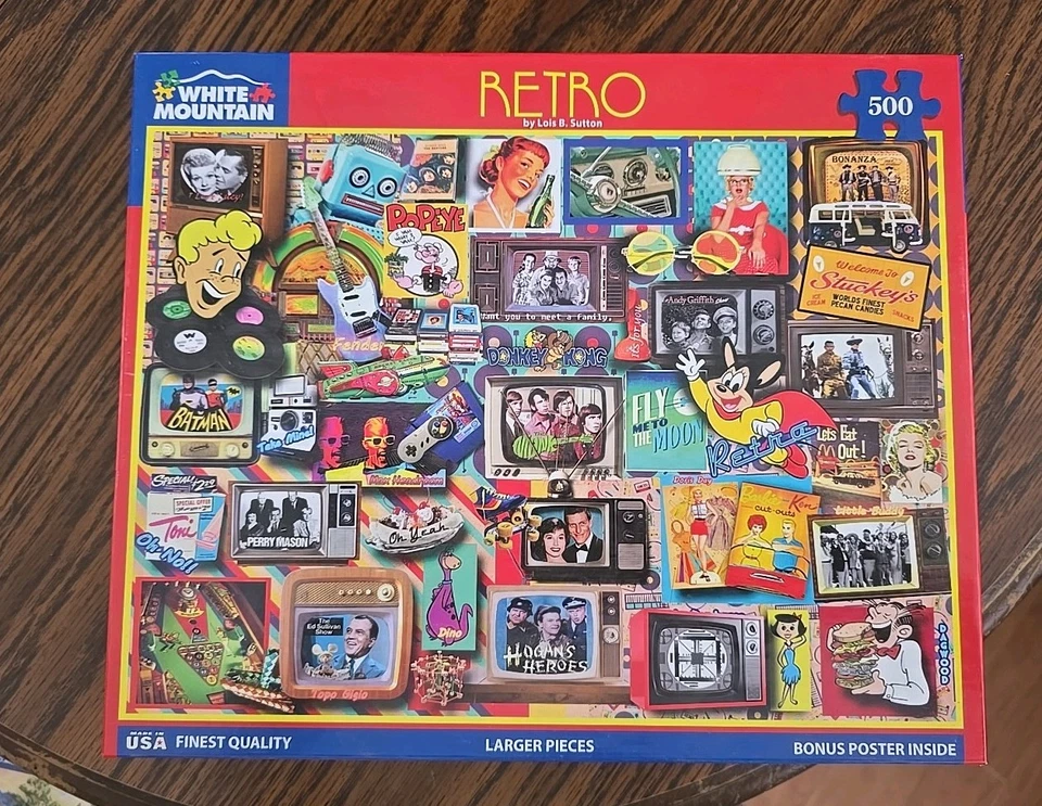 Póster extra retro rompecabezas White Mountain 500 PIEZAS Foto 1 de 1