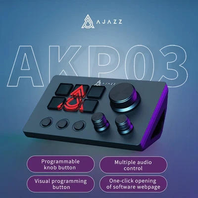 AJAZZ AKP03E Programmable Macro Keyboard Multifunctional Console Panel - Black - Image 1 of 4