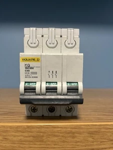 SQUARE D 50 AMP C50 CURVE C 10kA DREIPOLIGER MCB SCHUTZSCHALTER KQ10C350 - Bild 1 von 9