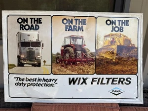 Letrero publicitario de metal Wix Filters de colección 35" X 23" en el camino en la granja/trabajo - Imagen 1 de 15