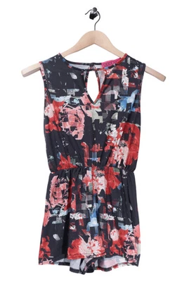 Boohoo Damen Jumpsuit Blumenmuster Bohemian Gr. 36/S Mehrfarbig Freizeit - Bild 1 von 3